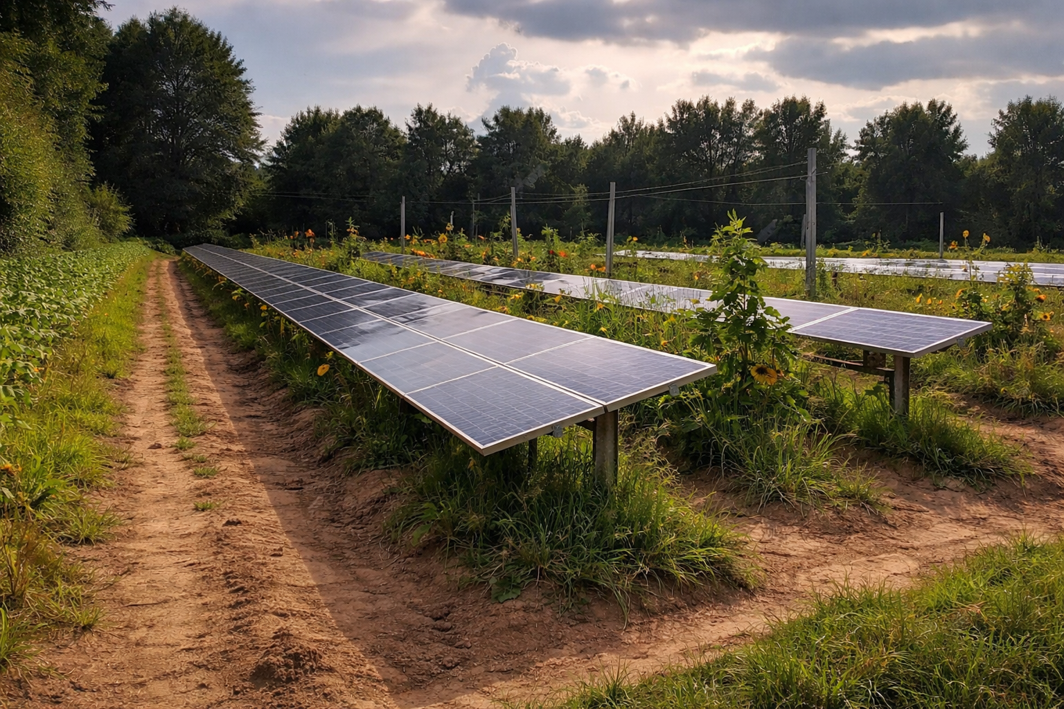 Photovoltaic system on land