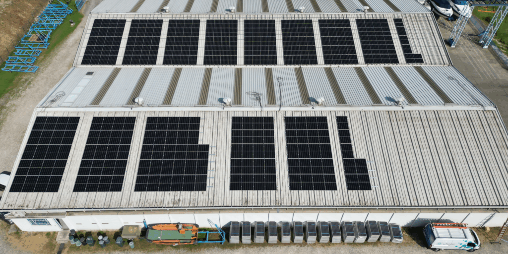Impianto fotovoltaico per cantiere nautico